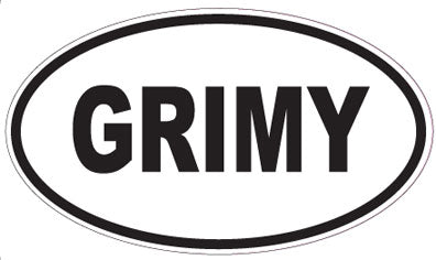GRIMY - Oval Sticker