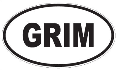 GRIM - Oval Magnet