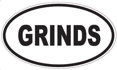 GRINDS - Oval Sticker