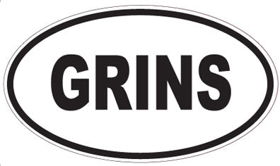 GRINS - Oval Magnet