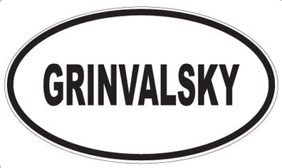 GRINVALSKY - Oval Magnet