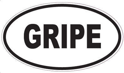 GRIPE - Oval Sticker