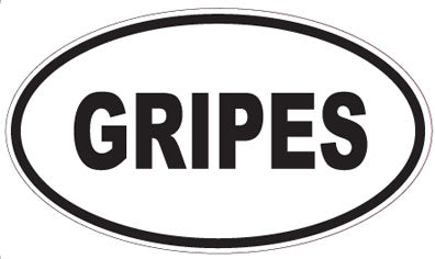 GRIPES - Oval Sticker