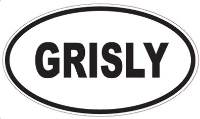 GRISLY - Oval Sticker