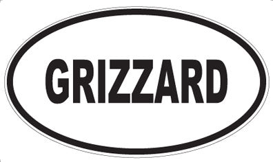 GRIZZARD - Oval Magnet