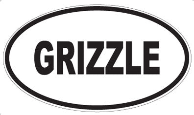GRIZZLE - Oval Magnet