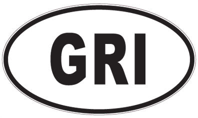 GRI - 3 Letter Initials Oval Magnet