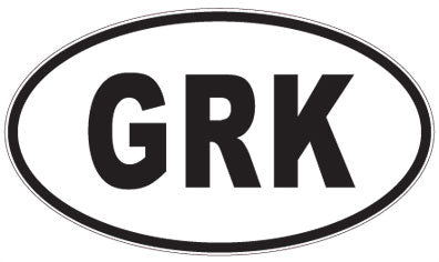GRK - 3 Letter Initials Oval Magnet