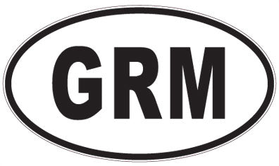 GRM - 3 Letter Initials Oval Magnet