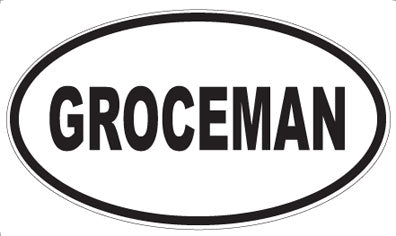 GROCEMAN - Oval Magnet