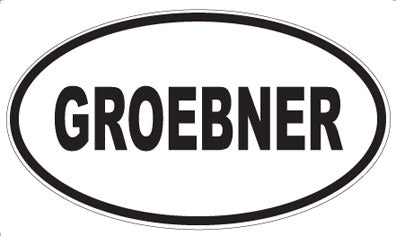 GROEBNER - Oval Magnet
