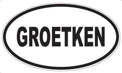 GROETKEN - Oval Magnet