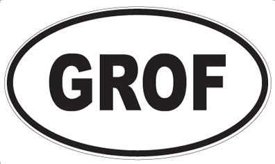 GROF - Oval Magnet