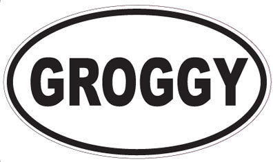 GROGGY - Oval Sticker