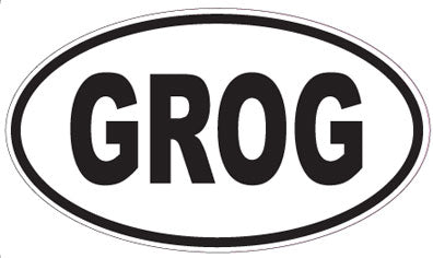 GROG - Oval Sticker