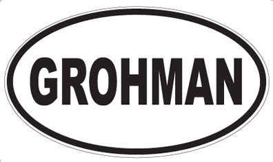 GROHMAN - Oval Magnet