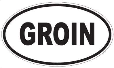 GROIN - Oval Sticker