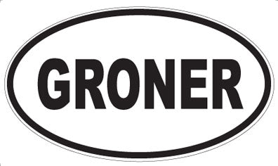 GRONER - Oval Magnet