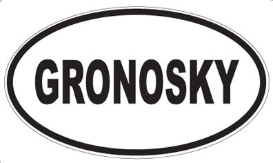 GRONOSKY - Oval Magnet