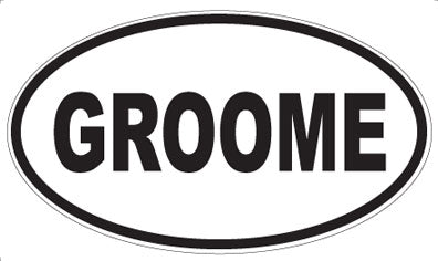 GROOME - Oval Magnet
