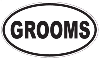 GROOMS - Oval Sticker