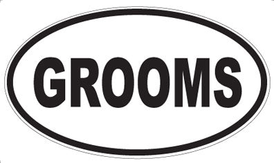 GROOMS - Oval Magnet