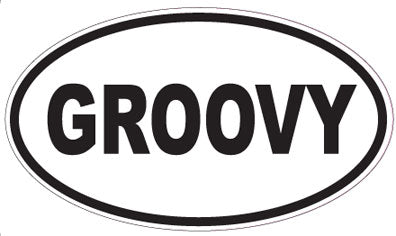 GROOVY - Oval Sticker