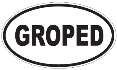 GROPED - Oval Sticker