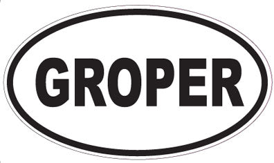 GROPER - Oval Sticker