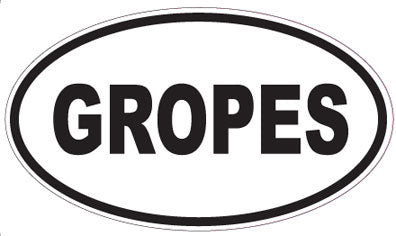 GROPES - Oval Sticker