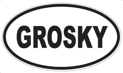 GROSKY - Oval Magnet