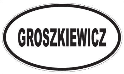 GROSZKIEWICZ - Oval Magnet
