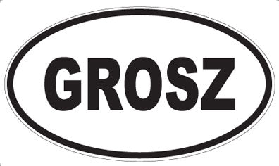 GROSZ - Oval Magnet