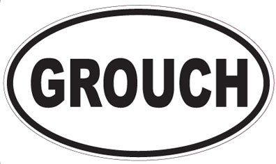 GROUCH - Oval Sticker
