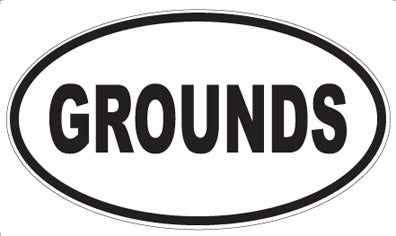 GROUNDS - Oval Magnet