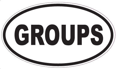 GROUPS - Oval Sticker