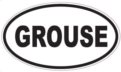 GROUSE - Oval Sticker