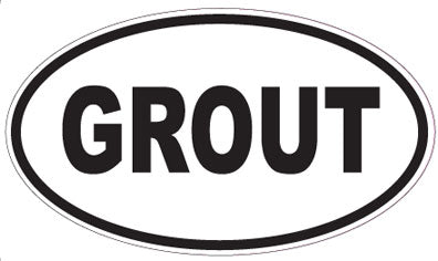 GROUT - Oval Sticker