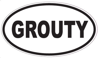 GROUTY - Oval Sticker