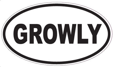 GROWLY - Oval Sticker