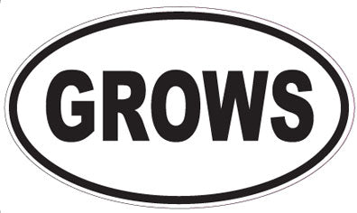 GROWS - Oval Sticker