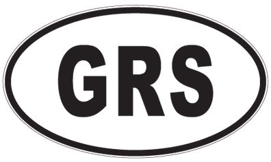 GRS - 3 Letter Initials Oval Magnet