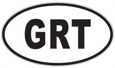 GRT - 3 Letter Initials Oval Magnet