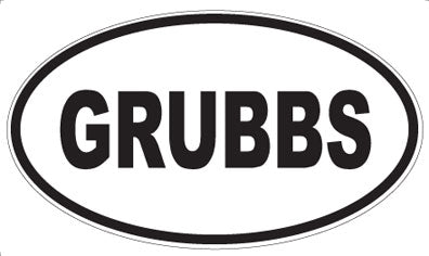 GRUBBS - Oval Magnet