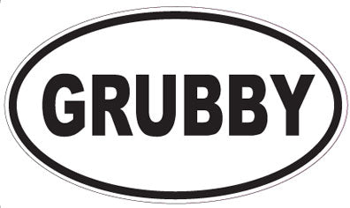 GRUBBY - Oval Sticker