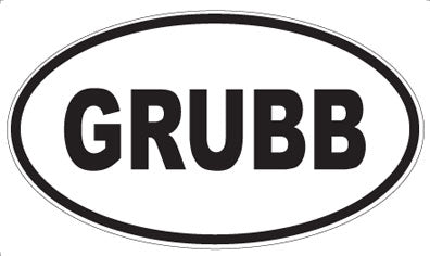 GRUBB - Oval Magnet
