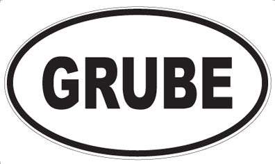 GRUBE - Oval Magnet