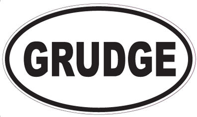 GRUDGE - Oval Sticker