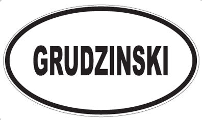 GRUDZINSKI - Oval Magnet