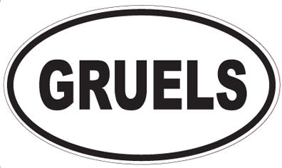 GRUELS - Oval Sticker